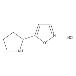 (R)-5-(pyrrolidin-2-yl)isoxazole hydrochloride结构式