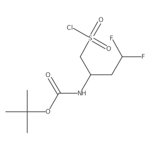 tert-butyl N-[1-(chlorosulfonyl)-4,4-difluorobutan-2-yl]carbamate Structure