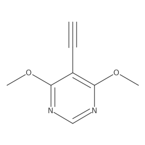 5-Ethynyl-4,6-dimethoxypyrimidine结构式