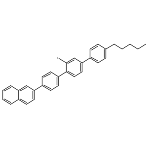 2-(2'-Fluoro-4''-pentyl-[1,1':4',1''-terphenyl]-4-yl)naphthalene Structure