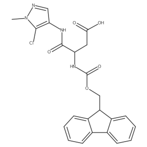 3-[(5-chloro-1-methyl-1H-pyrazol-4-yl)carbamoyl]-3-({[(9H-fluoren-9-yl)methoxy]carbonyl}amino)propanoic acid Structure