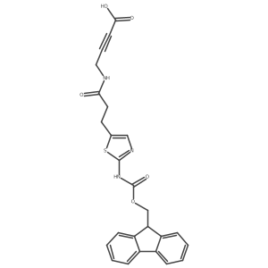 4-{3-[2-({[(9H-fluoren-9-yl)methoxy]carbonyl}amino)-1,3-thiazol-5-yl]propanamido}but-2-ynoic acid Structure