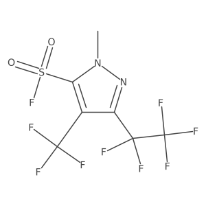 1-methyl-3-(1,1,2,2,2-pentafluoroethyl)-4-(trifluoromethyl)-1H-pyrazole-5-sulfonyl fluoride结构式