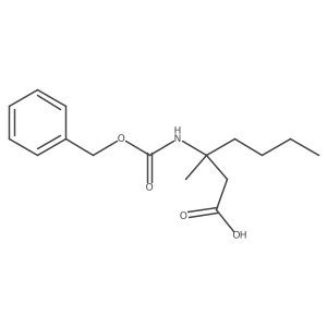 3-{[(Benzyloxy)carbonyl]amino}-3-methylheptanoic acid结构式