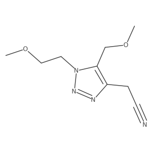 2-[1-(2-methoxyethyl)-5-(methoxymethyl)-1H-1,2,3-triazol-4-yl]acetonitrile Structure