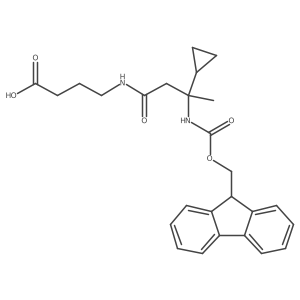 4-[3-cyclopropyl-3-({[(9H-fluoren-9-yl)methoxy]carbonyl}amino)butanamido]butanoic acid Structure