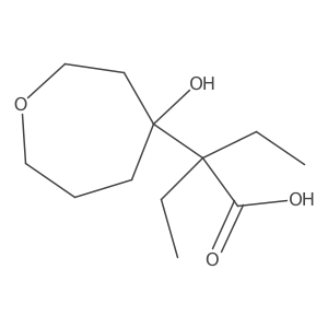 2-Ethyl-2-(4-hydroxyoxepan-4-yl)butanoic acid Structure