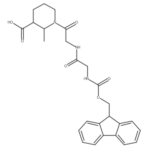 1-{2-[2-({[(9H-fluoren-9-yl)methoxy]carbonyl}amino)acetamido]acetyl}-2-methylpiperidine-3-carboxylic acid Structure