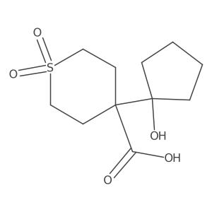 4-(1-Hydroxycyclopentyl)-1,1-dioxo-1lambda6-thiane-4-carboxylic acid Structure