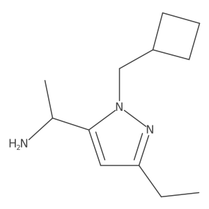 1-[1-(cyclobutylmethyl)-3-ethyl-1H-pyrazol-5-yl]ethan-1-amine Structure