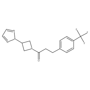 1-(3-(2H-1,2,3-triazol-2-yl)azetidin-1-yl)-3-(4-(trifluoromethyl)phenyl)propan-1-one结构式