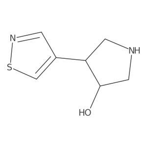 rac-(3R,4S)-4-(1,2-thiazol-4-yl)pyrrolidin-3-ol Structure