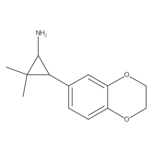 rac-(1R,3S)-3-(2,3-dihydro-1,4-benzodioxin-6-yl)-2,2-dimethylcyclopropan-1-amine Structure