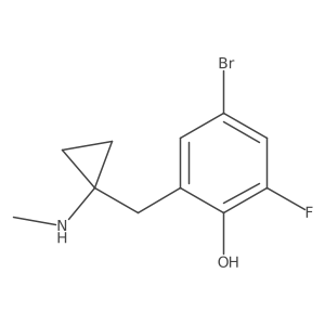 4-Bromo-2-fluoro-6-{[1-(methylamino)cyclopropyl]methyl}phenol结构式