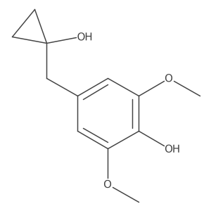 4-[(1-Hydroxycyclopropyl)methyl]-2,6-dimethoxyphenol Structure