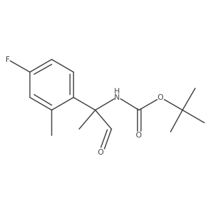 tert-butyl N-[2-(4-fluoro-2-methylphenyl)-1-oxopropan-2-yl]carbamate结构式