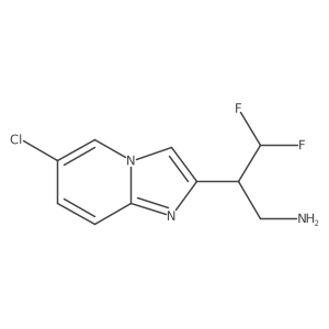 2-{6-Chloroimidazo[1,2-a]pyridin-2-yl}-3,3-difluoropropan-1-amine Structure