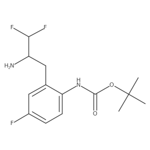 tert-butyl N-[2-(2-amino-3,3-difluoropropyl)-4-fluorophenyl]carbamate结构式