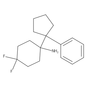 4,4-Difluoro-1-(1-phenylcyclopentyl)cyclohexan-1-amine结构式