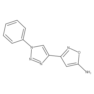 3-(1-phenyl-1H-1,2,3-triazol-4-yl)-1,2-oxazol-5-amine结构式