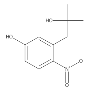 3-(2-Hydroxy-2-methylpropyl)-4-nitrophenol Structure