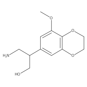 3-Amino-2-(8-methoxy-2,3-dihydro-1,4-benzodioxin-6-yl)propan-1-ol结构式