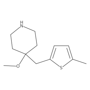4-Methoxy-4-[(5-methylthiophen-2-yl)methyl]piperidine Structure