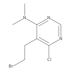 5-(2-bromoethyl)-6-chloro-N,N-dimethylpyrimidin-4-amine Structure