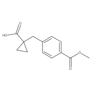 1-{[4-(Methoxycarbonyl)phenyl]methyl}cyclopropane-1-carboxylic acid Structure