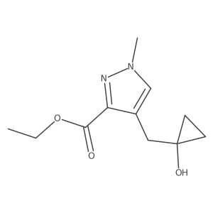 ethyl 4-[(1-hydroxycyclopropyl)methyl]-1-methyl-1H-pyrazole-3-carboxylate Structure
