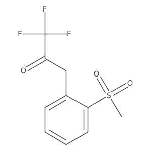 1,1,1-Trifluoro-3-(2-methanesulfonylphenyl)propan-2-one结构式