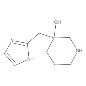 3-[(1H-imidazol-2-yl)methyl]piperidin-3-ol结构式
