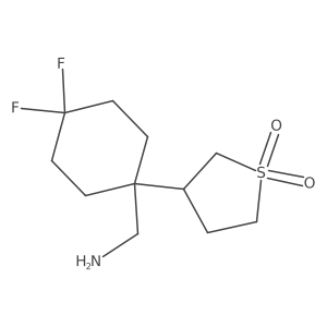 3-[1-(Aminomethyl)-4,4-difluorocyclohexyl]-1lambda6-thiolane-1,1-dione Structure