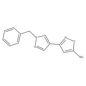3-(1-benzyl-1H-pyrazol-4-yl)-1,2-oxazol-5-amine结构式