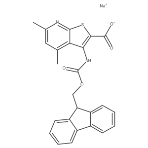 Sodium;3-(9H-fluoren-9-ylmethoxycarbonylamino)-4,6-dimethylthieno[2,3-b]pyridine-2-carboxylate结构式