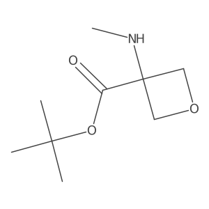 Tert-butyl 3-(methylamino)oxetane-3-carboxylate结构式