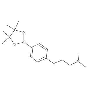 N,N-dimethyl-4-(4,4,5,5-tetramethyl-1,3,2-dioxaborolan-2-yl)benzenepropanamine结构式