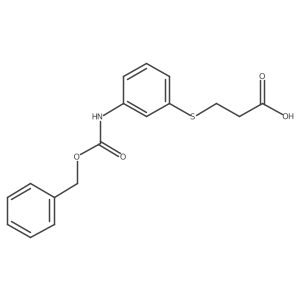 3-[3-(Phenylmethoxycarbonylamino)phenyl]sulfanylpropanoic acid Structure