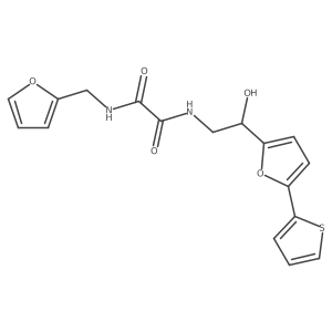 N'-[(furan-2-yl)methyl]-N-{2-hydroxy-2-[5-(thiophen-2-yl)furan-2-yl]ethyl}ethanediamide Structure