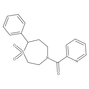 (1,1-Dioxido-7-phenyl-1,4-thiazepan-4-yl)(pyridin-2-yl)methanone结构式