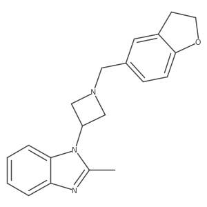 1-{1-[(2,3-dihydro-1-benzofuran-5-yl)methyl]azetidin-3-yl}-2-methyl-1H-1,3-benzodiazole结构式