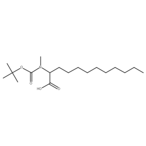 (2R)-2-[tert-butoxycarbonyl(methyl)amino]dodecanoic acid结构式