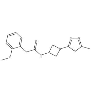 2-(2-methoxyphenyl)-N-[1-(5-methyl-1,3,4-thiadiazol-2-yl)azetidin-3-yl]acetamide结构式