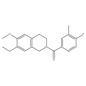 2-(5-Fluoro-4-methylpyridine-2-carbonyl)-6,7-dimethoxy-1,2,3,4-tetrahydroisoquinoline Structure