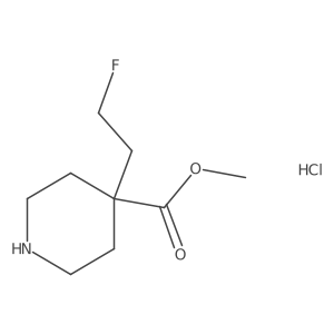 Methyl 4-(2-fluoroethyl)piperidine-4-carboxylate;hydrochloride Structure