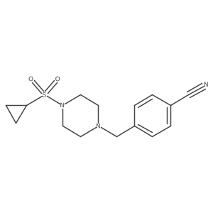 4-{[4-(Cyclopropanesulfonyl)piperazin-1-yl]methyl}benzonitrile Structure