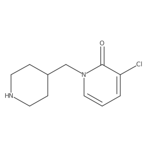 3-Chloro-1-[(piperidin-4-yl)methyl]-1,2-dihydropyridin-2-one结构式