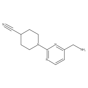 1-[4-(Aminomethyl)pyrimidin-2-yl]piperidine-4-carbonitrile结构式