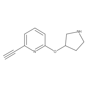 2-Ethynyl-6-(pyrrolidin-3-yloxy)pyridine结构式