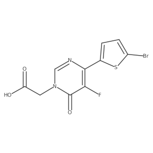 2-[4-(5-Bromothiophen-2-yl)-5-fluoro-6-oxo-1,6-dihydropyrimidin-1-yl]acetic acid Structure